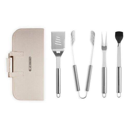 Le Creuset Stainless Steel set of 4 BBQ tools & bag